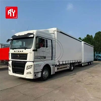 Siab dua ua tau zoo van kab hlau rhuav sab semi trailer